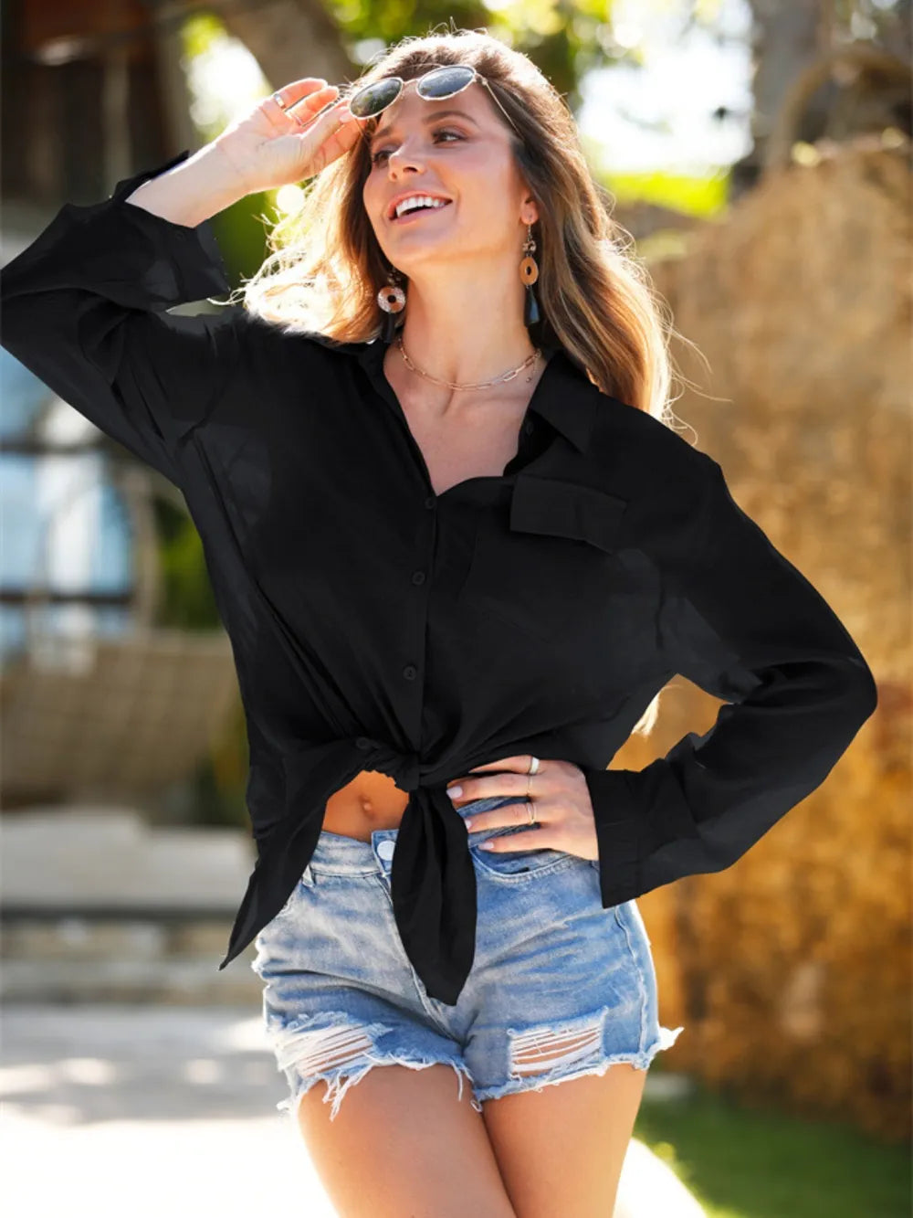 Classic Button Down Cover-Up